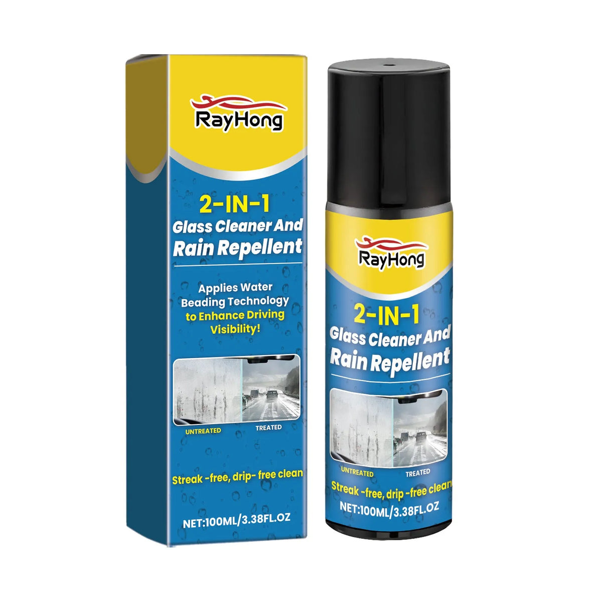 100ml car glass cleaning anti-fog spray bottle for windscreen use