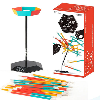 Children's educational gravity balance training board game with buckle mechanics and 28×13×8cm plastic design