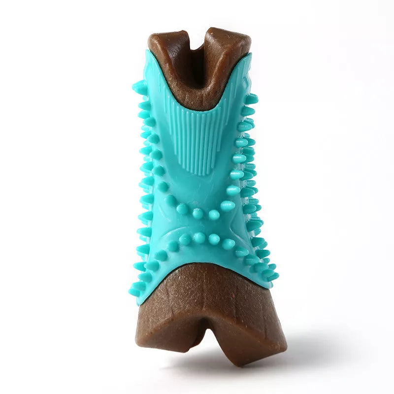 Pet Molar Rod Bite-resistant Toys in red, yellow, blue, and green for durable chewing fun