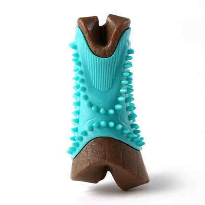 Pet Molar Rod Bite-resistant Toys in red, yellow, blue, and green for durable chewing fun