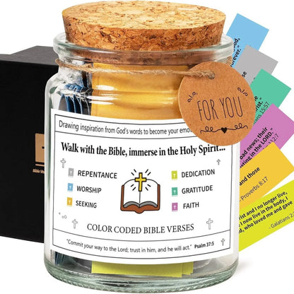 Bible Verses In A Jar glass container with 90 inspirational verses