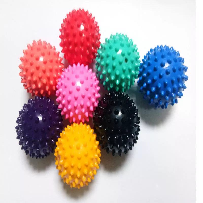 7cm Massage Fitness Ball in various colors with spin grip for muscle relaxation