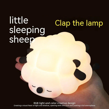 Cozy Sheep Night Light with adjustable brightness and timer for soothing sleep