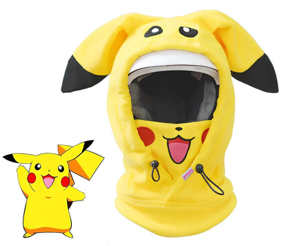 Brown Bear cartoon ski helmet head cover for winter sports protection with elastic band