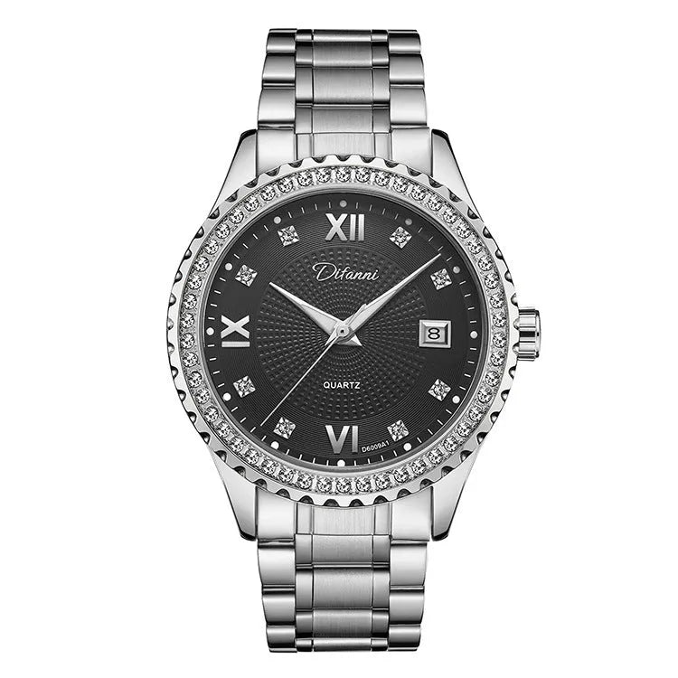 Fashionmonger automatic mechanical watch with luminous display and stainless steel case measuring 13mm thickness