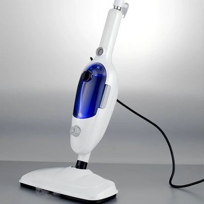 White steam mop with rectangular 22x29cm cleaning head and 120cm handle