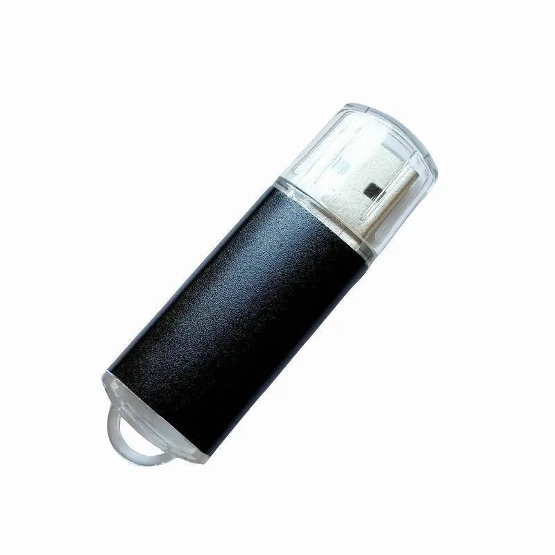 Software encryption lock C dongle USB key with metal shell in various colours showing 50mm length