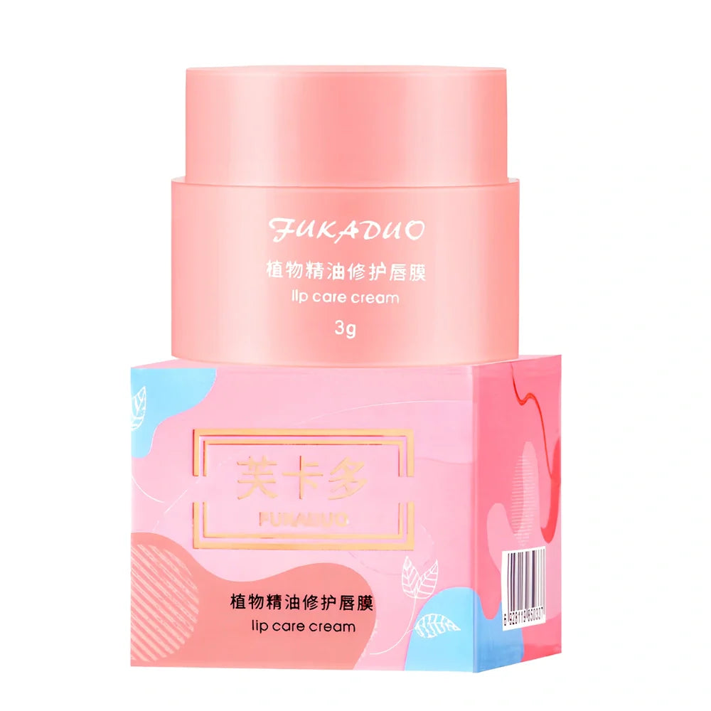Jelly Lip Mask pot with application brush showing transparent gel texture