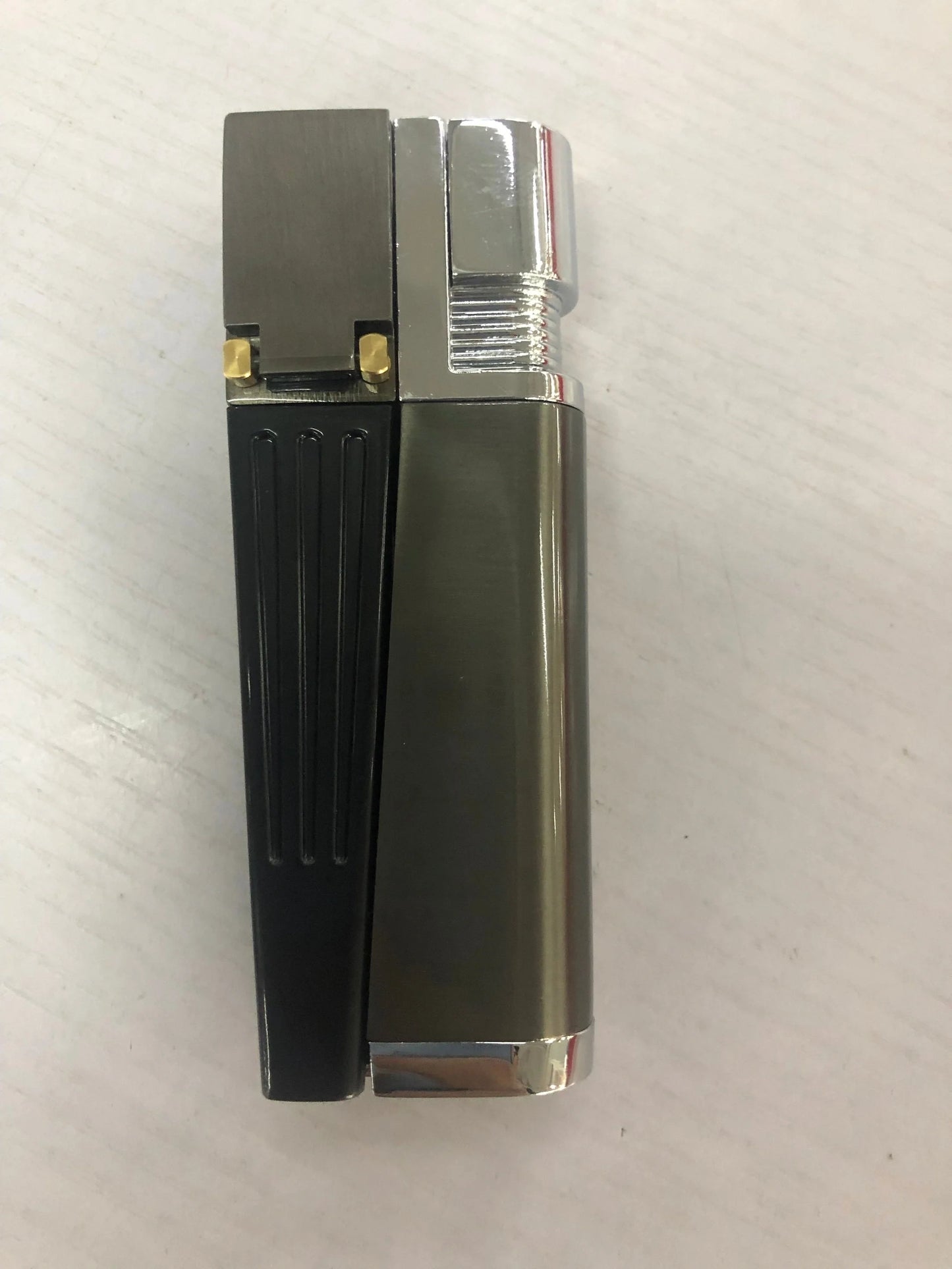 Foldable metal pipe lighter with stash compartment, eco-friendly and durable design