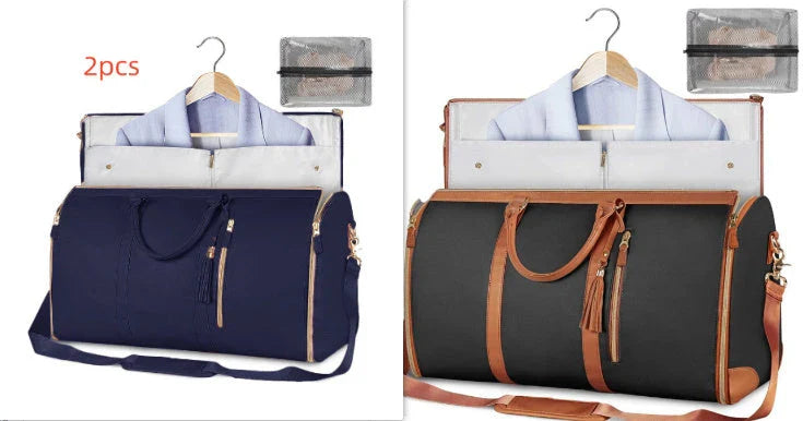 Spacious Travel Duffel Bag - Versatile Women's Handbag with Folding Suit Compartment in Multiple Color Options