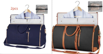 Spacious Travel Duffel Bag - Versatile Women's Handbag with Folding Suit Compartment in Multiple Color Options
