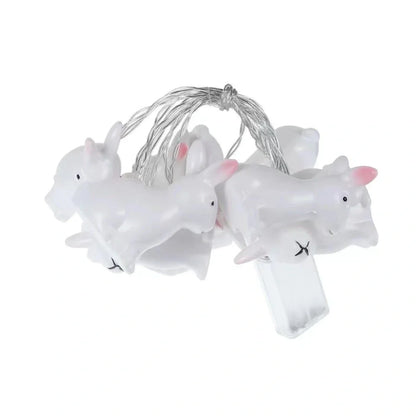 Easter plastic egg lamp with 10 warm white LED bulbs on 1.5m cord with dimming control