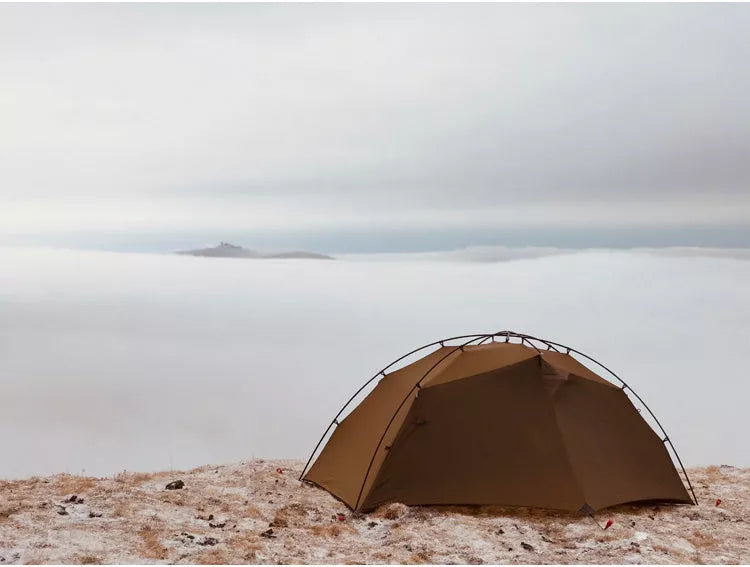 High Altitude 1.5 Storey Single Tent in brown, perfect for four-season camping