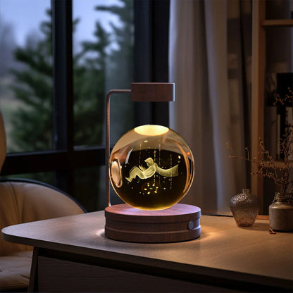 Captivating Crystal Ball Dinosaur Nightlight with Warm, Soothing Glow