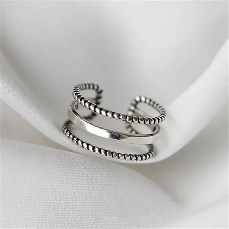 Retro punk distressed snake flower XINGX adjustable open mouth copper ring in unisex opening style