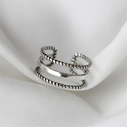 Retro punk distressed snake flower XINGX adjustable open mouth copper ring in unisex opening style