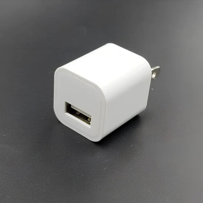 USB electric fly trap in white with blue accents, showing five bait grooves and rotating capture plate for insect control