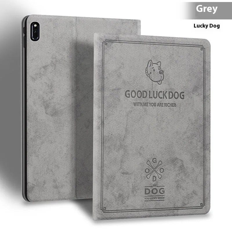 iPad protective case with soft TPU leather shell in clamshell design showing front and back coverage