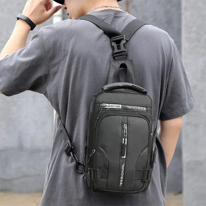 Versatile Crossbody Bag for Men with Multifunctional Design, Nylon Construction, and Dedicated Interior Pockets