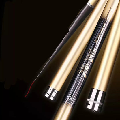 Super Light Nest Carbon Fishing Rod for large objects, available in silver and gold