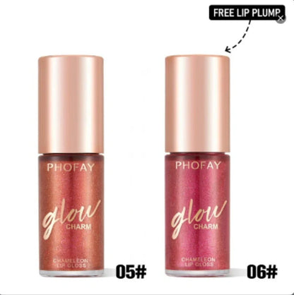 PHOFAY Shimmer Lip Gloss with moisturizing benefits and sparkling finish