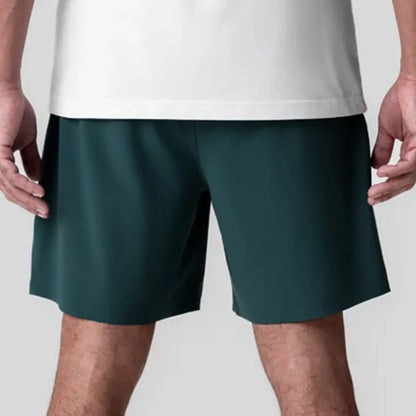 Men's seamless quick-drying sports shorts in chemical fibre blend fabric available in four colours