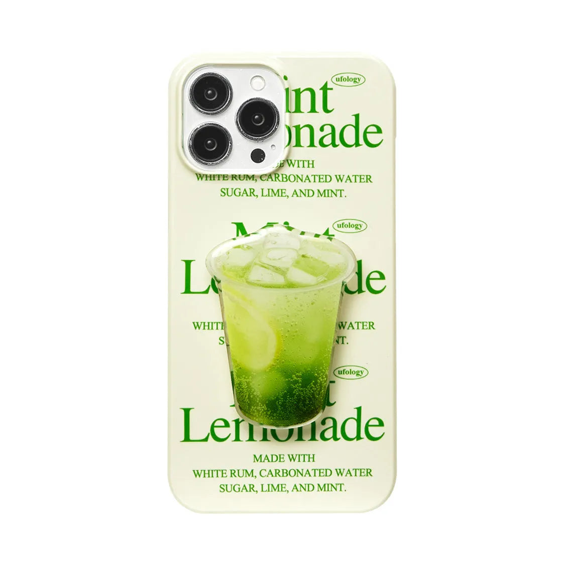 Yellow lemon print on a slim black TPU protective case for an iPhone.