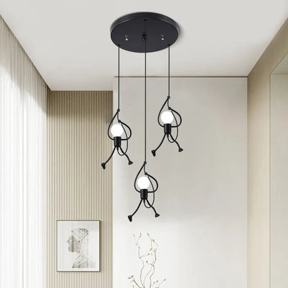 Small iron chandelier pendant light in modern simplicity style for restaurant cafe and clothing store decoration