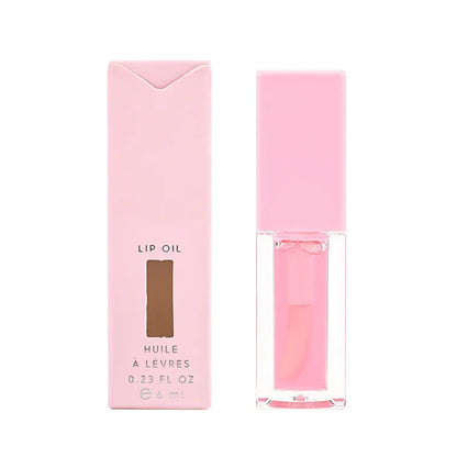Women's simple natural transparent lip gloss tube with 6ml net content in fruity shades