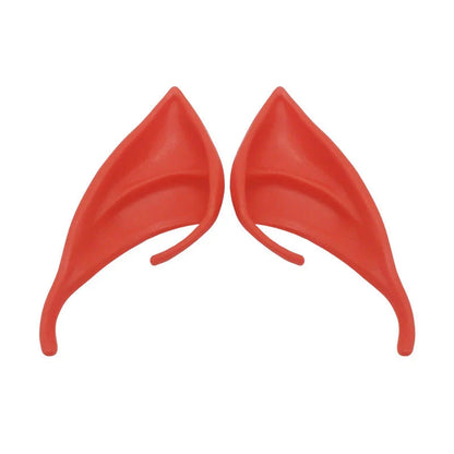 A pair of soft, flexible elf ears in various colors and sizes, perfect for Halloween costume accessories.