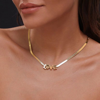 INS Commuter's necklace with 40.5cm titanium steel chain and electroplated gold or silver charms for personalisation