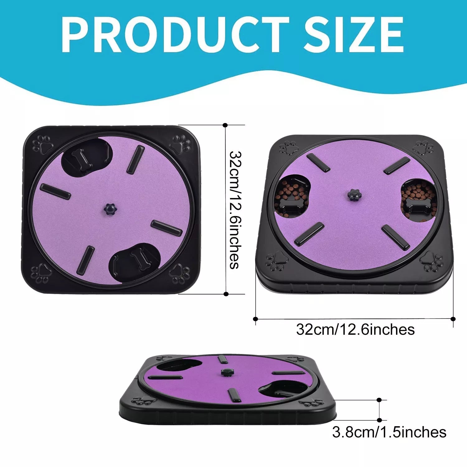 360 Rotating Cat Dog Scratch Board with Treats for Nail Trimming in multiple colors