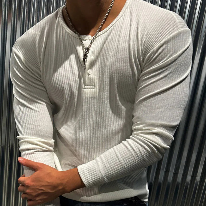 Men's quick-drying breathable striped top in black or white, rabbit fur fabric, sizes M to 3XL.
