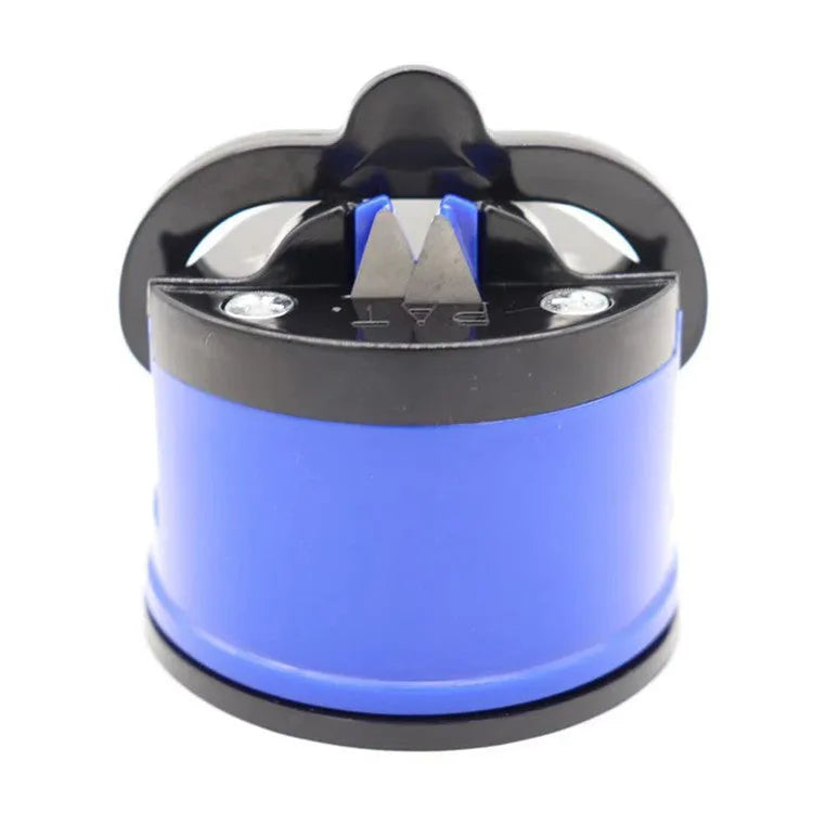 Small suction cup knife sharpener, ABS blade, 65 x 65mm, shown in red yellow green blue orange black white gold silver