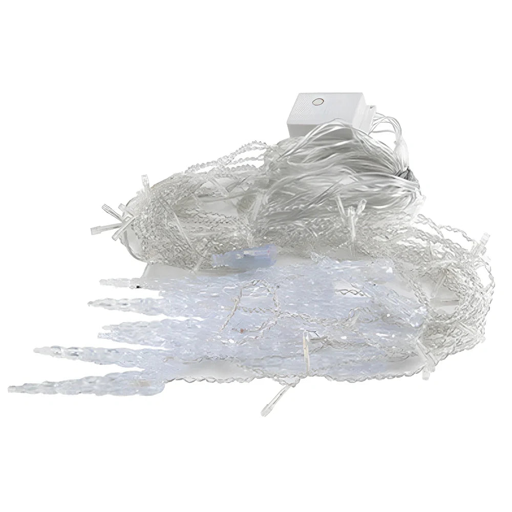 3.5m LED icicle light string with 96 lamps in varying 30cm, 40cm, 50cm lengths and 8 lighting modes
