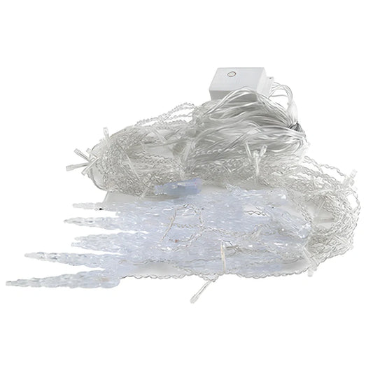 3.5m LED icicle light string with 96 lamps in varying 30cm, 40cm, 50cm lengths and 8 lighting modes
