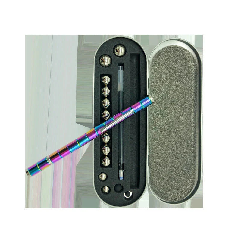A magnetic modular pen with customizable components and accessories for stress relief, focus, and creativity