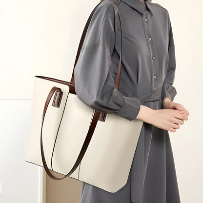 Women's genuine leather large capacity crossbody commuter bag in black, shown with internal organised compartments.