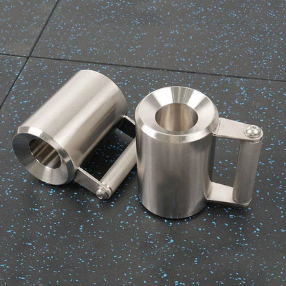 Silver stainless steel 8kg dumbbell cup cast iron overload weight for barbells