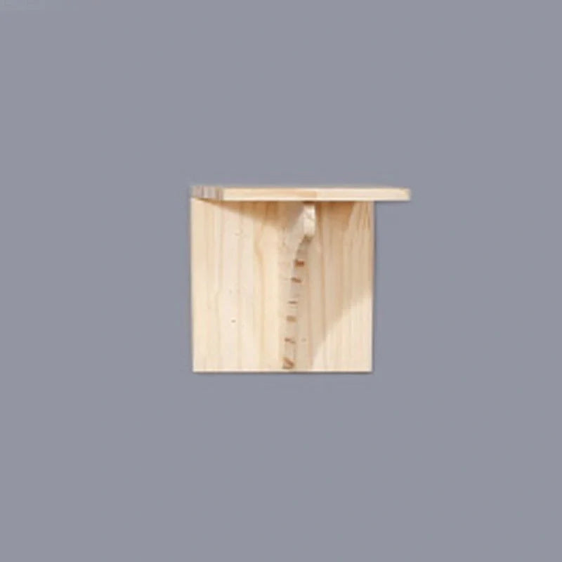 Solid wood wall-mounted cat jumping platform for pet climbing and lounging