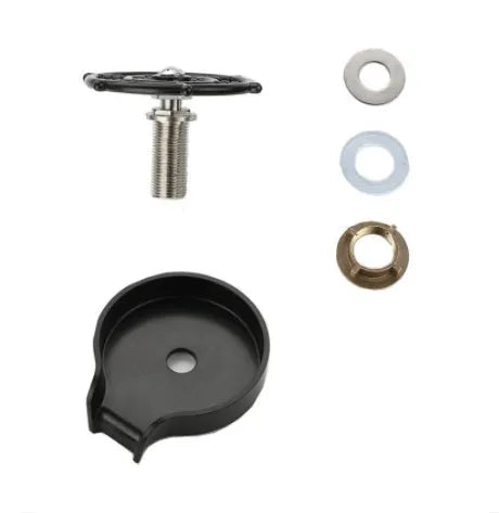 Stainless steel automatic glass washer with black ABS base and copper hose for high-pressure cleaning