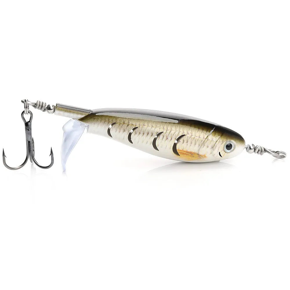 7.5cm road fishing bait showing bionic design with colour variants and 8g weight