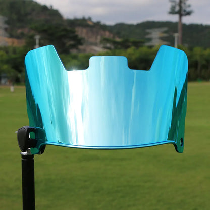 High-strength protective goggles designed for easy installation on an American style rugby helmet, shown in one of 24 available colours.
