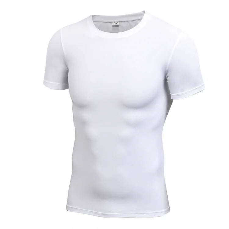 Men's solid colour short sleeve shirt in quick-drying polyester available in multiple sizes