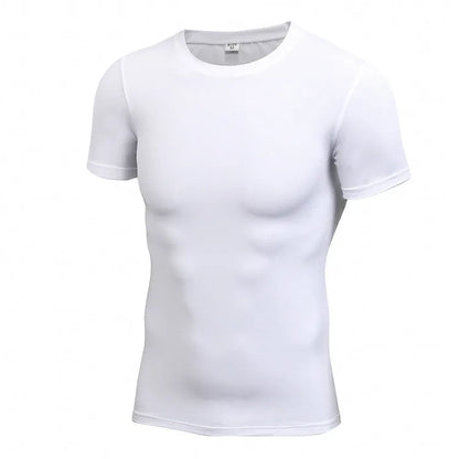 Men's solid colour short sleeve shirt in quick-drying polyester available in multiple sizes