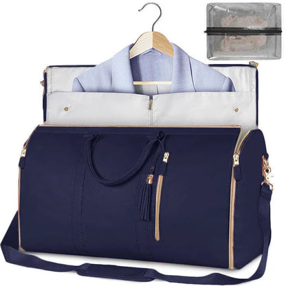 Spacious Travel Duffel Bag - Versatile Women's Handbag with Folding Suit Compartment in Multiple Color Options