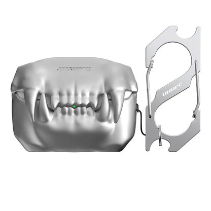 Creepy Teeth Wireless Earphone Cover for AirPods Pro in Fluorescent Green Bone, Bone White, and Carbon Black colors