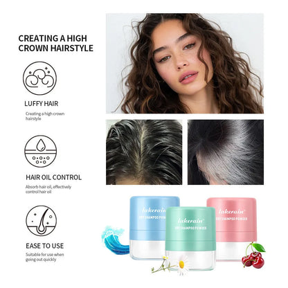 Disposable 5g hair dry cleaning booster powder with sponge applicator and headband