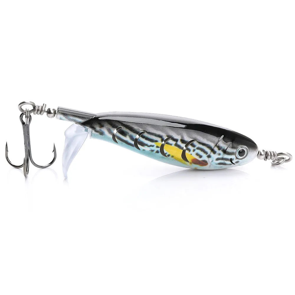 7.5cm road fishing bait showing bionic design with colour variants and 8g weight