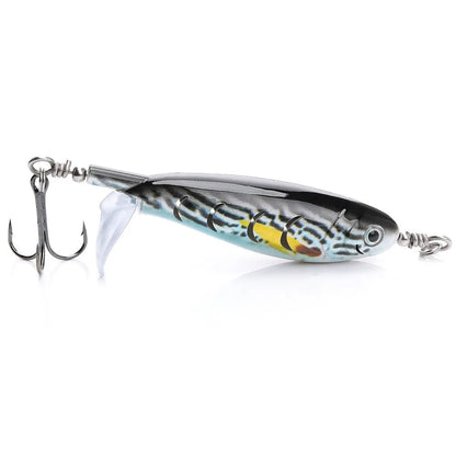 7.5cm road fishing bait showing bionic design with colour variants and 8g weight